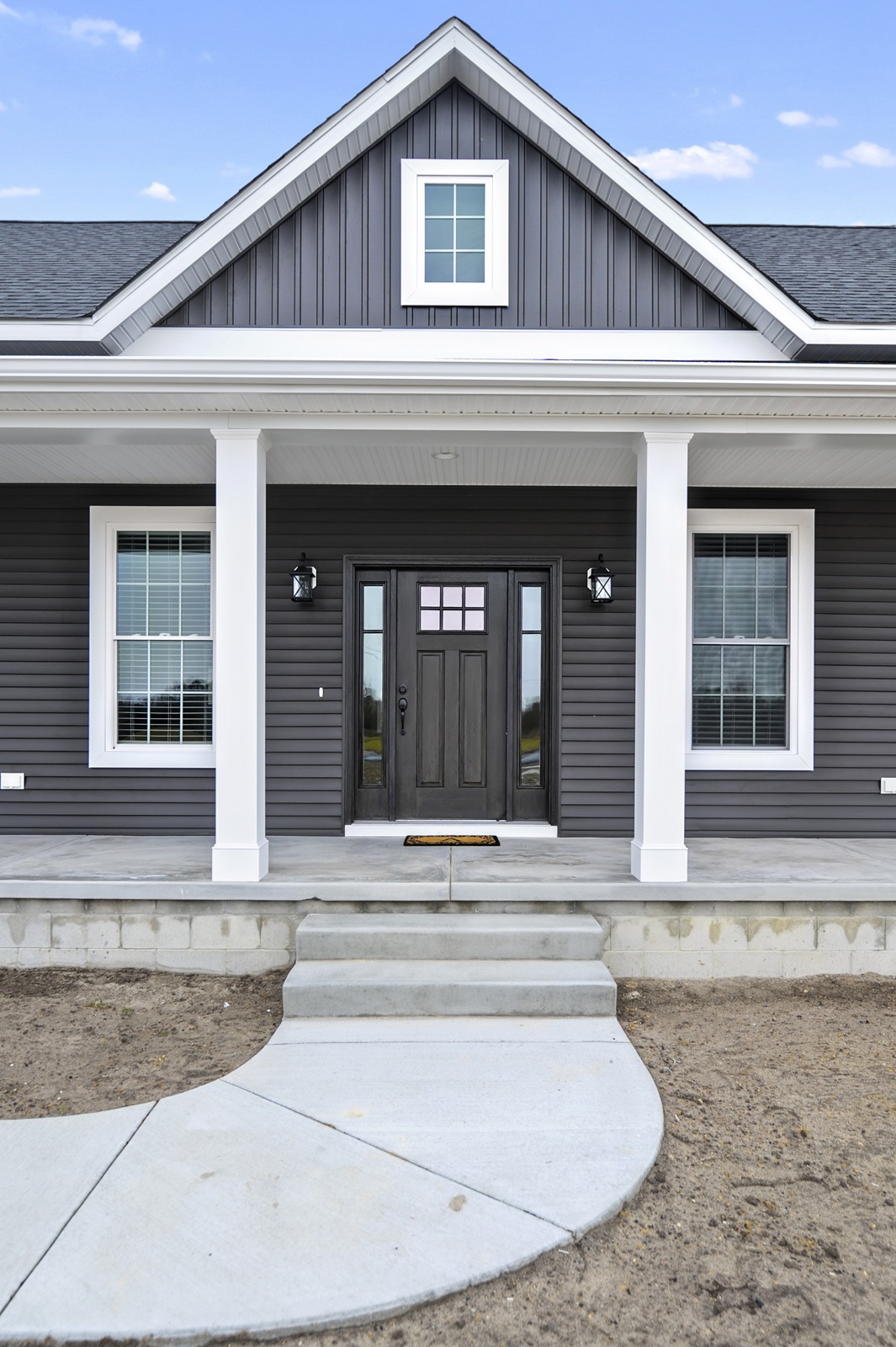 Dark gray house
